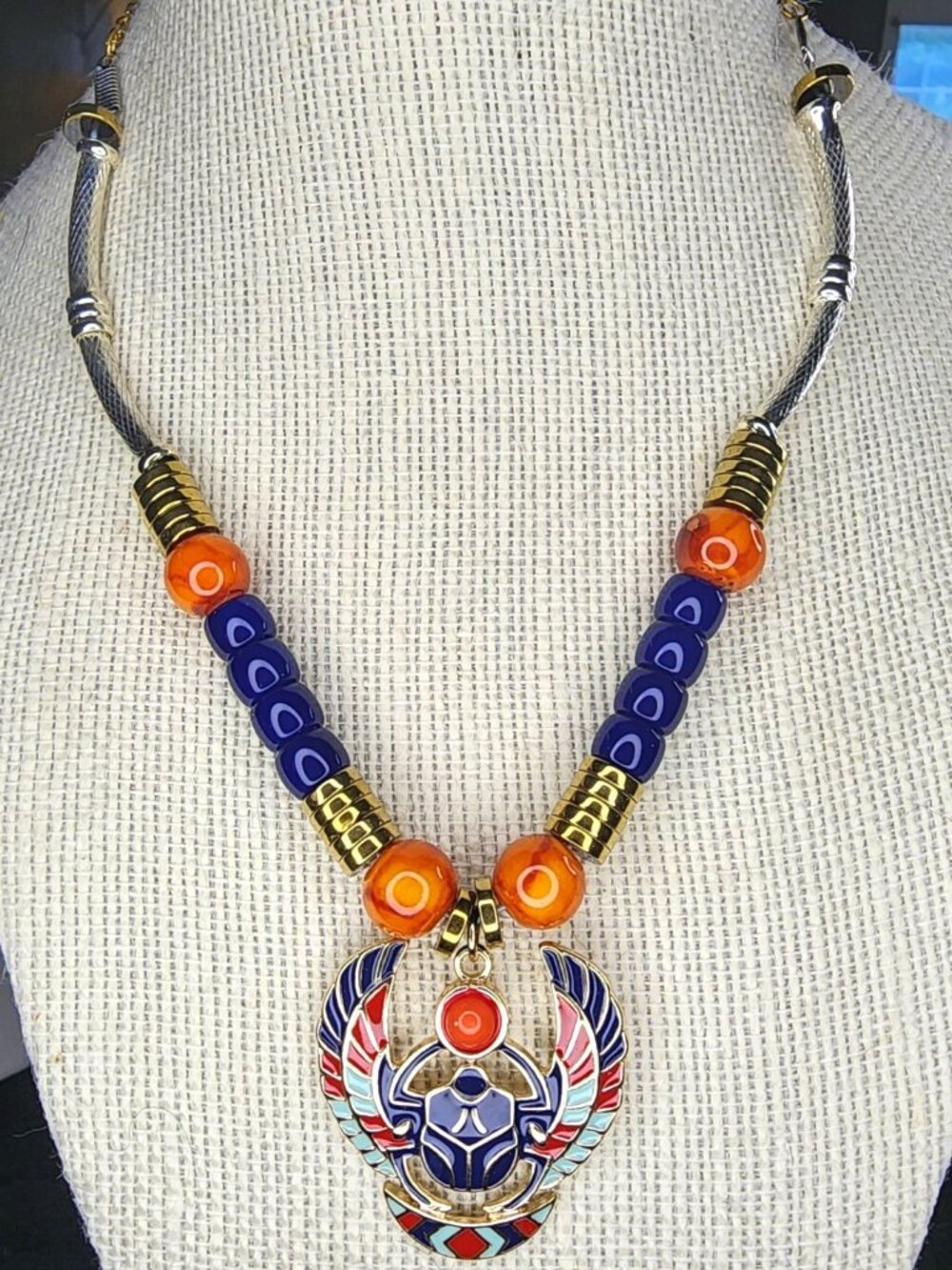 Hand-Crafted Scarab Necklace